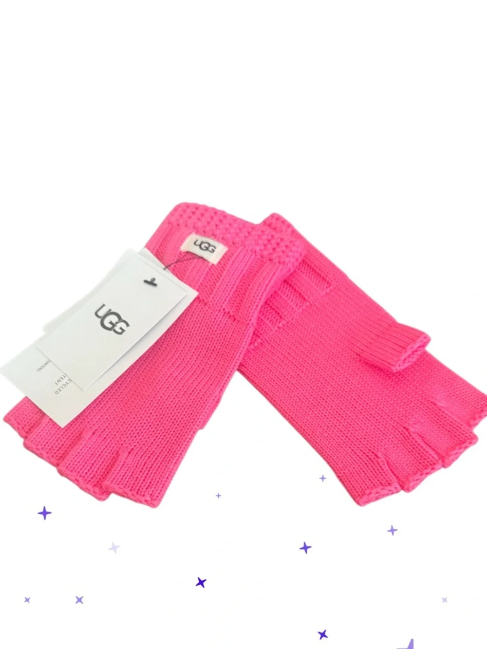 UGG FINGERTIP KNIT GLOVES HOT PINK